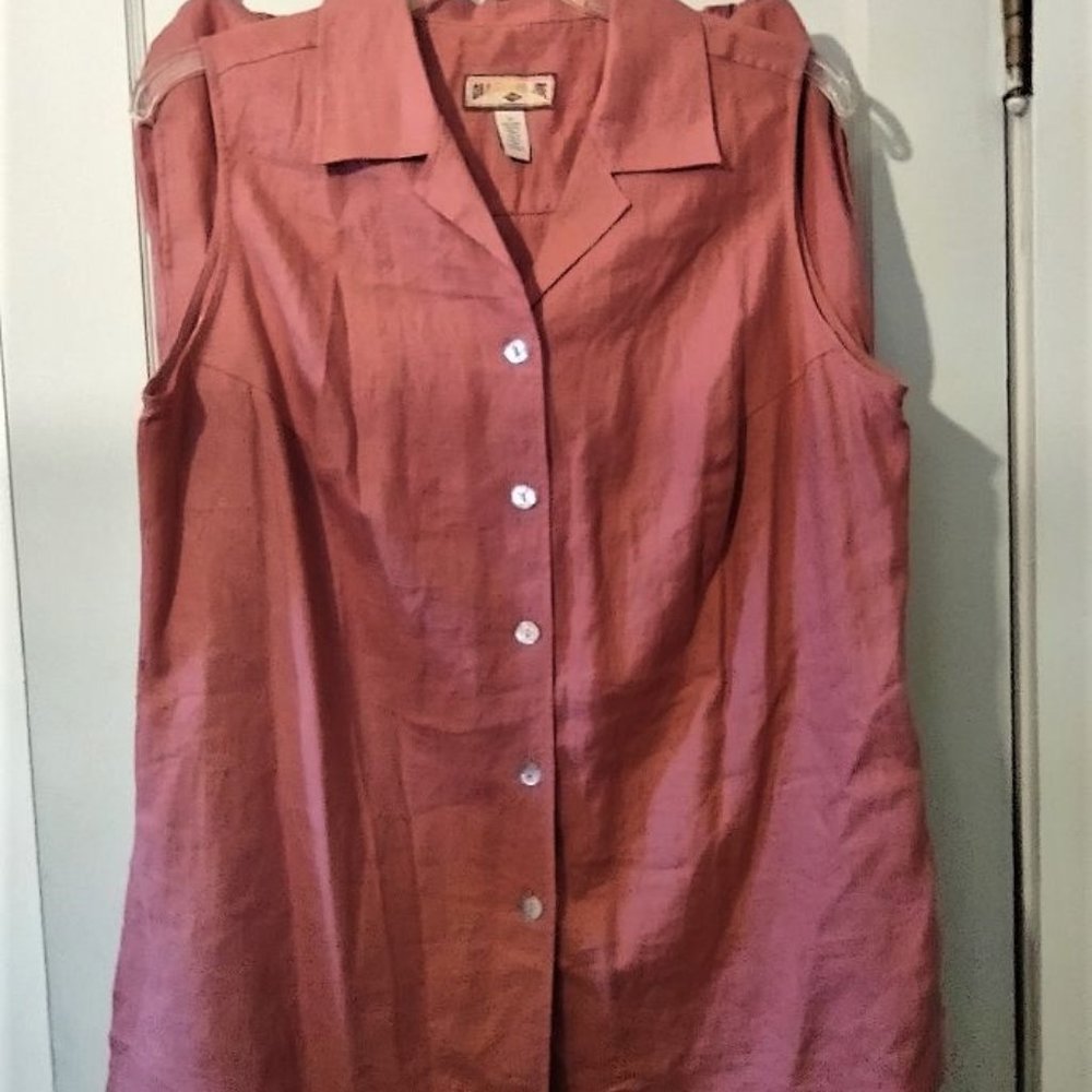 1X Caribbean Joe 2 piece outfit pantset Capris and sleeveless top